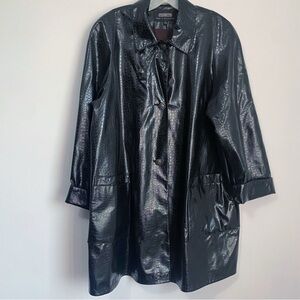Pierrette Black All Weather Belted Rain Coat Lightweight